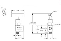 150 Series 1/8 in. Connection Size Mini Needle Valve with Soft Tip (151-MFAB) - 2