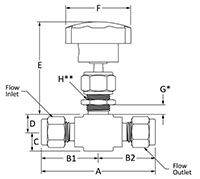 100 Needle Valve Fractional Tube Fitting Line