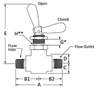 200 Toggle Valve Male NPT Line