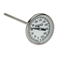 100 Series 2-1/2 in. Stem Lengths Industrial Type Bimetal Thermometer (20-110-025-0/140-F/C)