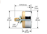 300 Series 15 ft Capillary Length Vapor Actuated Remote Dial Indicating Thermometer (25-310-1-4-10-2-15-3-1) - 2