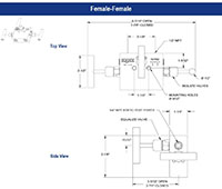 3010 Series 10,000 psi Rating Differential Pressure 3 Manifold Valve with Hard (3010-FFC)