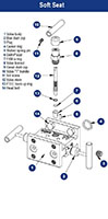 3110 Series Differential Pressure 3 Manifold Valve with Soft Seat