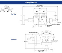 3510 Series Flange-Female, Steel Valve Type 0.375 in. Orifice Differential Pressure 3 Manifold Valve with Soft Seat (3510-MFC)