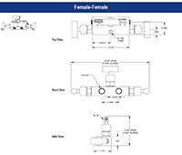 3610 Series 10,000 psi Rating 0.141 in. Orifice Differential Pressure Mini 3 Manifold Valve with Hard Seat (3610-FFC)