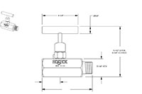 400 Series 3/4 in. Connection Size Standard Needle Valve with Hard Seat (406-MFC)