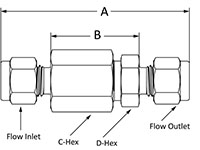 4000 Check Valve Fractional Tube Fitting