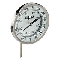 300 Series 5 in. Dial Size Industrial Type Bimetal Thermometer with External Reset (50-320-040-0/140-F/C)