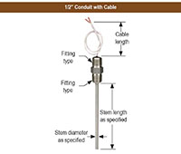 900 Series Industrial Resistance Temperature Device (RTD) Probes - 2