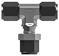 SAE flareless bulkhead branch tee