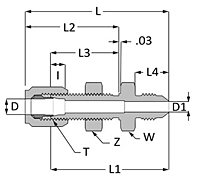 SAE Flareless Bulkhead Union