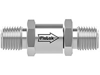 High pressure check valve male NPT end connections.