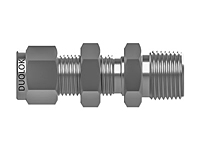 Tube fitting to bulkhead maile connector