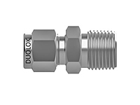 Tube fitting bore-through connector