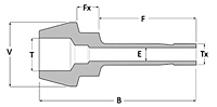 Reducing port connector