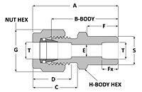 Tube fitting to socket weld union