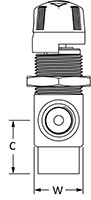 Ball valves- EB Series 3 Way Female NPT LINE SIDE