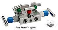 Flare Pattern Valve Configuration