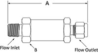 Inline Filter  3100 Series  Male to Fractional Tube Fitting Line