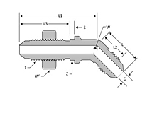 JIC 45° bulkhead elbow