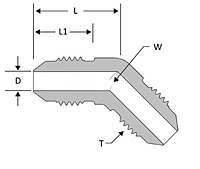 JIC 45° elbow