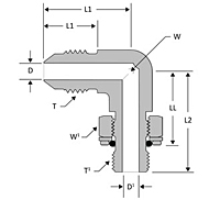 JIC BSPP male elbow