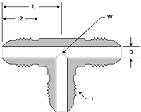 JIC swivel nut tee