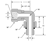 JIC swivel nut SAE male elbow