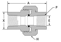 Koncentric female pipe assembly