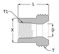 Koncentric female pipe tail piece