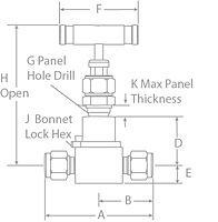 Needle Valve With Tube Fitting Ends   LN Series