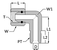 Pipe Swivel Male Elbow - 90