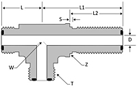 O-ring Face Seal Bulkhead Run Tee