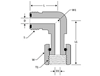 O-ring Face Seal Straight Thread Swivel Elbow