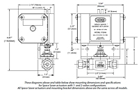 Space Save Actuator - Dimensions