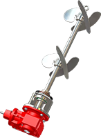 TECHNI-PURE AG Series Bioreactor and Fermentor Agitators and Foam Breakers