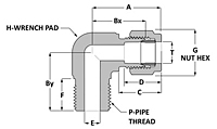 Tube fitting male elbow