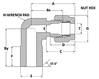 Tube fitting pipe weld elbow