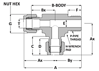 Tube fitting male run tee