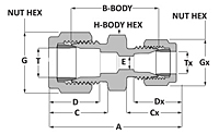 Tube fitting reducing union