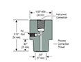 1/2 in. Process Connection Size Type 20 Front Flush, Non-Replaceable Diaphragm Seal (20-02S-S-04)