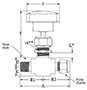 100 Needle Valve Male NPT to Fractional Tube Fitting Line