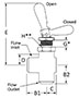 200 Toggle Valve Angle Female NPT Line