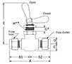 200 Toggle Valve Fractional Tube Fitting Line