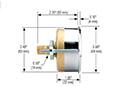 300 Series 15 ft Capillary Length Vapor Actuated Remote Dial Indicating Thermometer (25-310-1-4-10-2-15-3-1) - 2