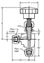 400 Series Angle Lined Drawing