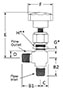 400 Lower Packing Valve Angle Male NPT Line