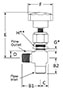 400 Lower Packing Valve Angle Male to Female NPT