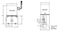 90º Unidirectional Electric Actuator 115 VAC, L2 - Dimensions