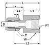 SAE Flareless Female Connector